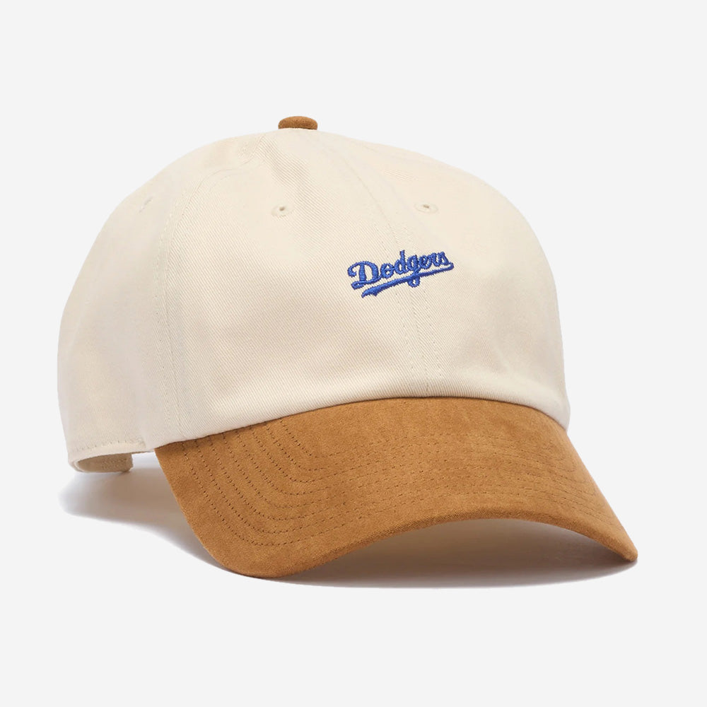 MLB Los Angeles Dodgers Script Suede Visor Strapback Cap - Men