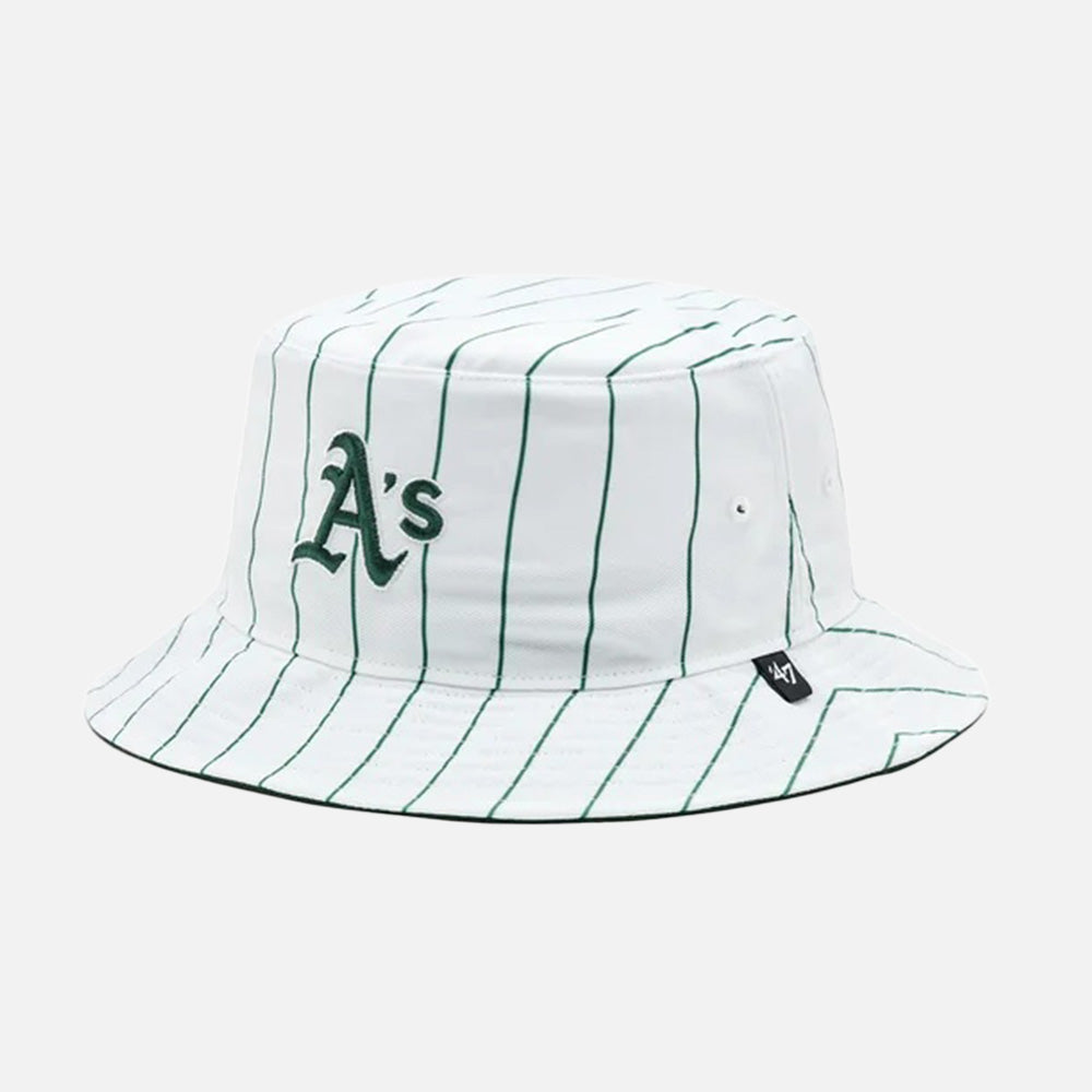 MLB Oakland Athletics Pinstriped Bucket Hat - Men