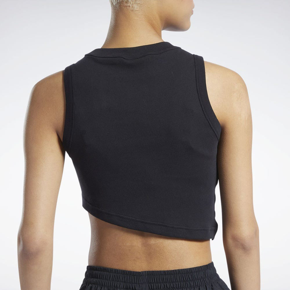 Classic Wide Cropped Rib Tank - Women