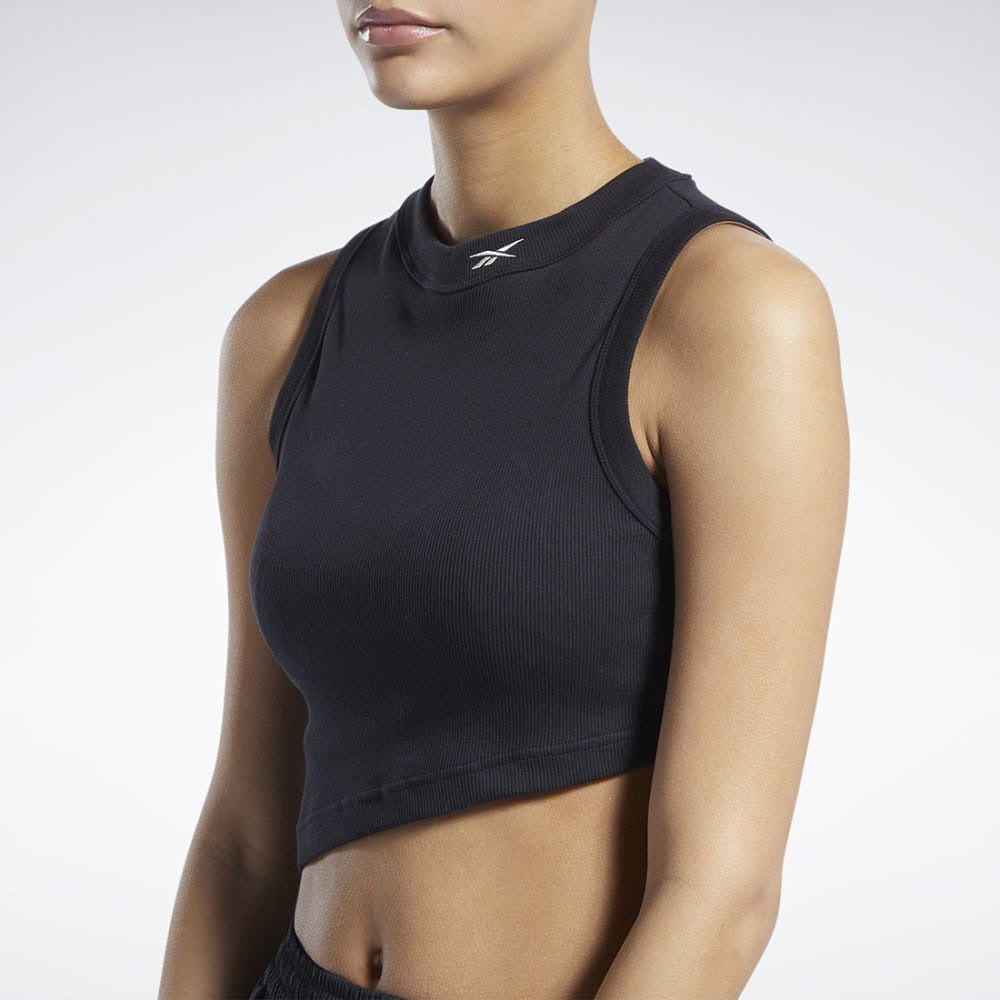 Classic Wide Cropped Rib Tank - Women