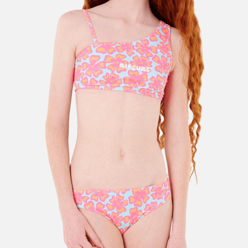 Neon Isles Floral Bikini - Kids