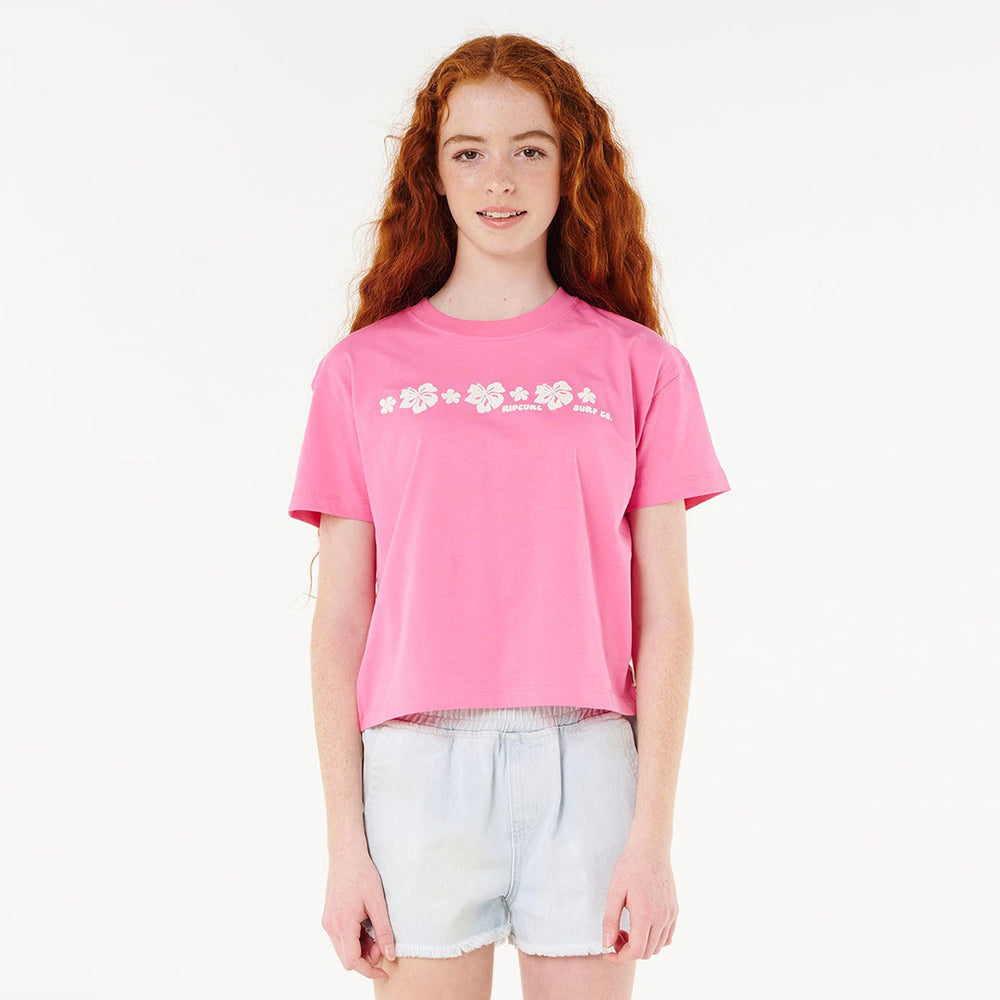 Neon Isles Crop Tee - Kids