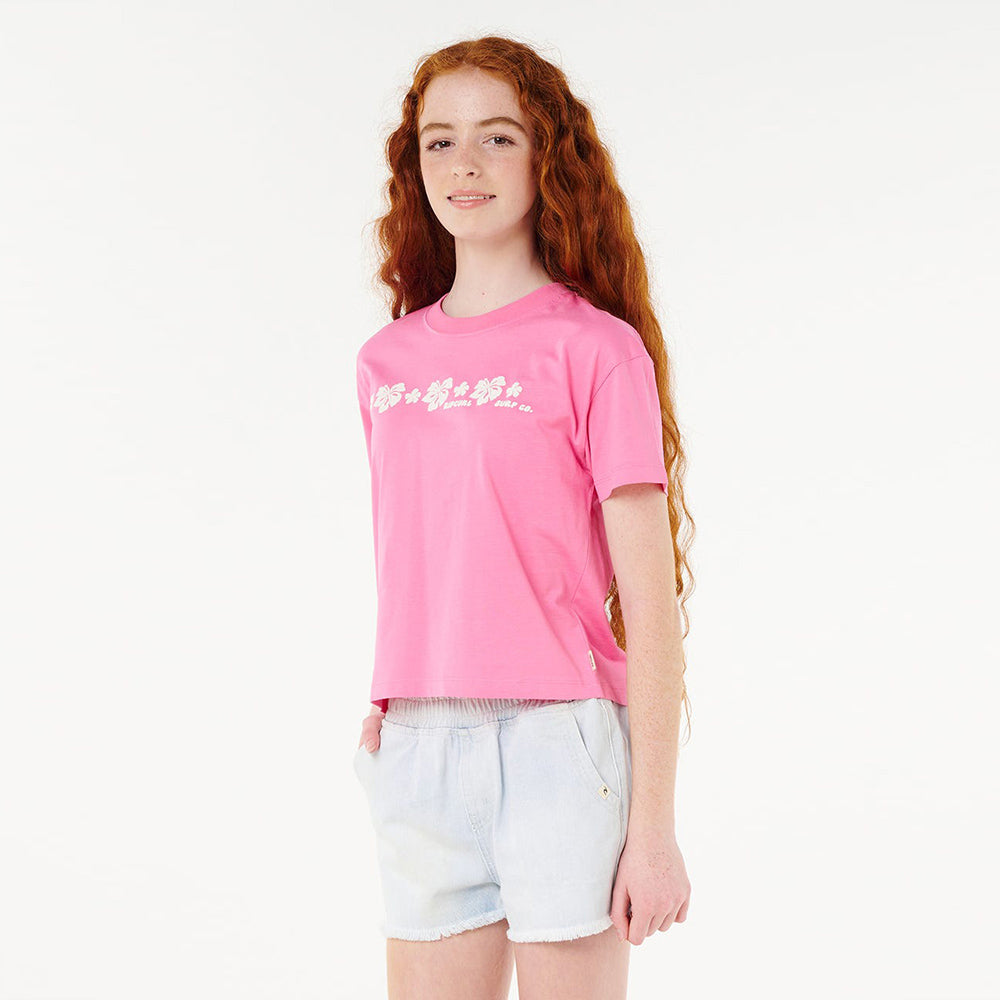 Neon Isles Crop Tee - Kids