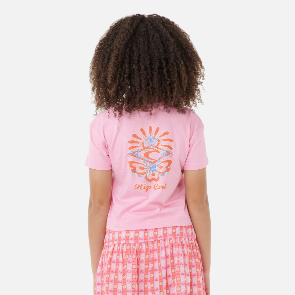 Sunset Skies Crop Tee - Kids