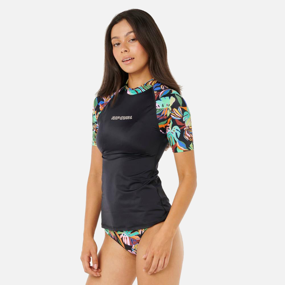 Sunset Luau UPF Short Sleeve Rash Vest - Women