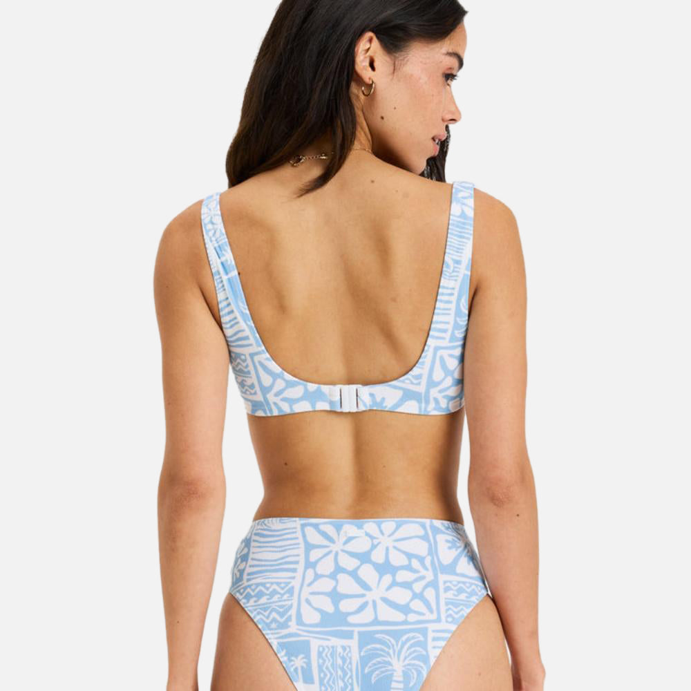 Flowers Wave D Cup Bikini Top - Women