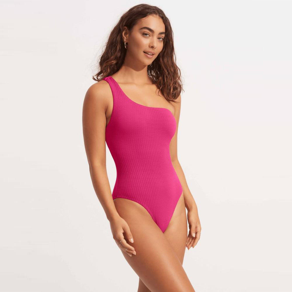 Sea Dive One Shoulder One Piece - Women