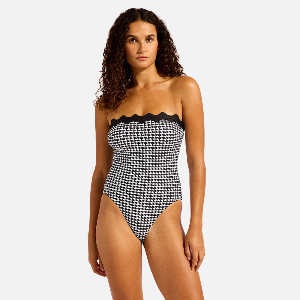 Gia Check Ric Rac One Piece Swimsuit - Women