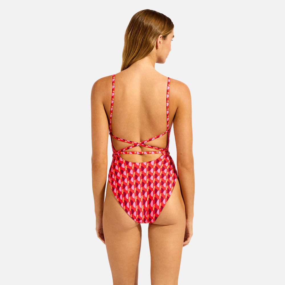 Sorrento Reversible Square Neck One Piece Swimsuit - Women