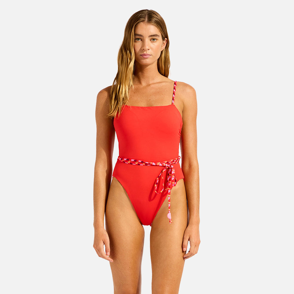Sorrento Reversible Square Neck One Piece Swimsuit - Women