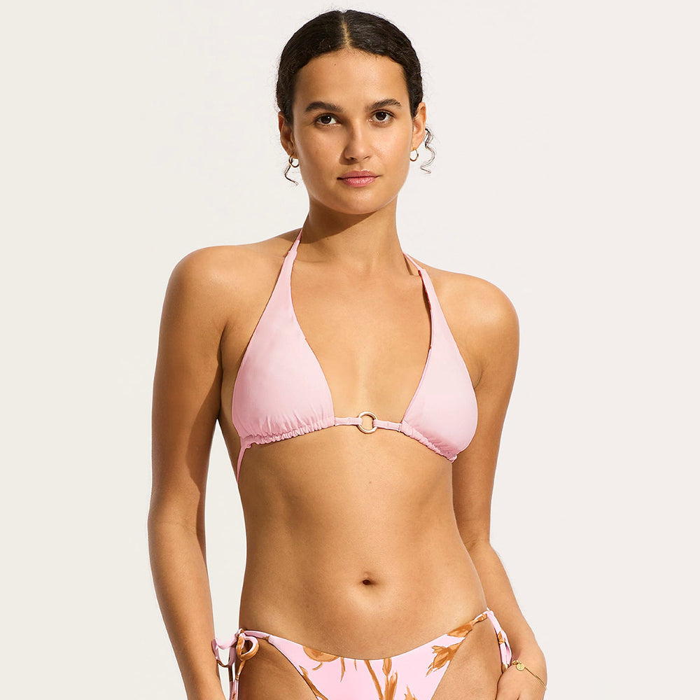 Rococo Reversible Longline Slide Triangle Bikini Top - Women