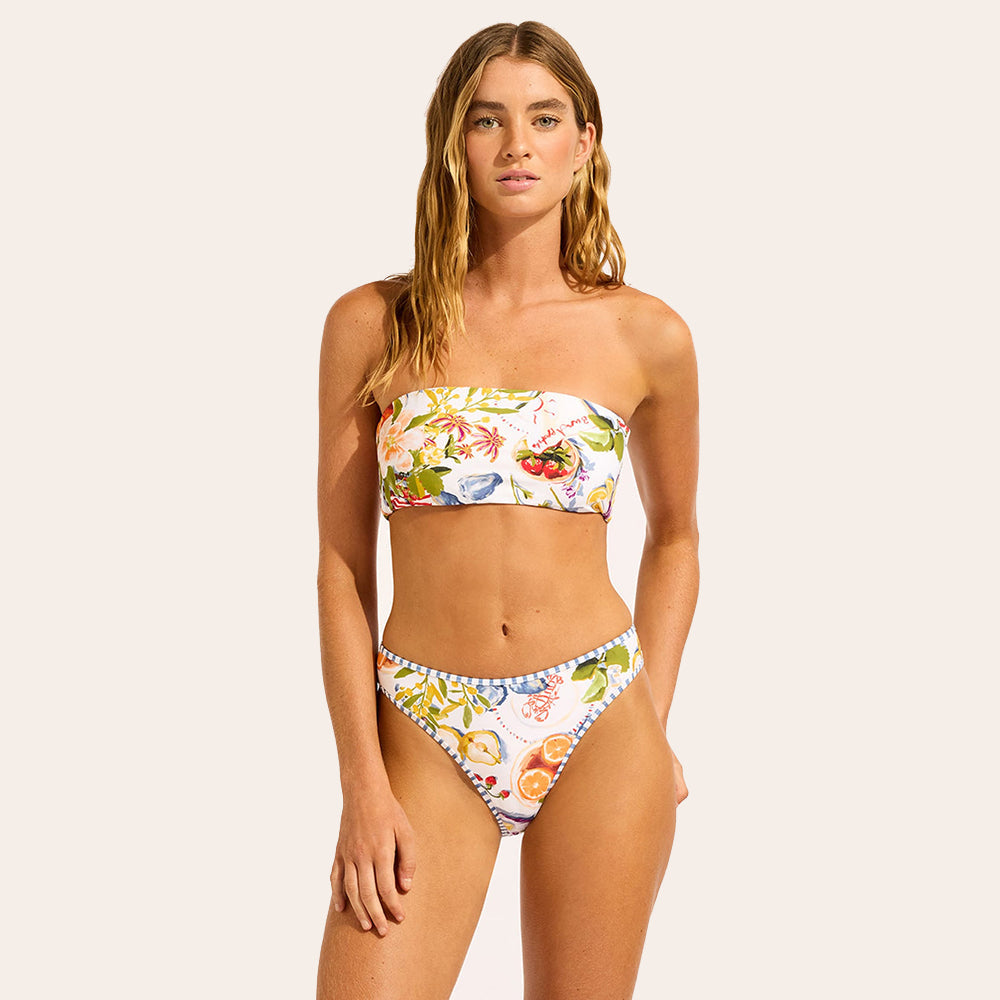 Riviera Coast Reversible Tube Bikini Top - Women