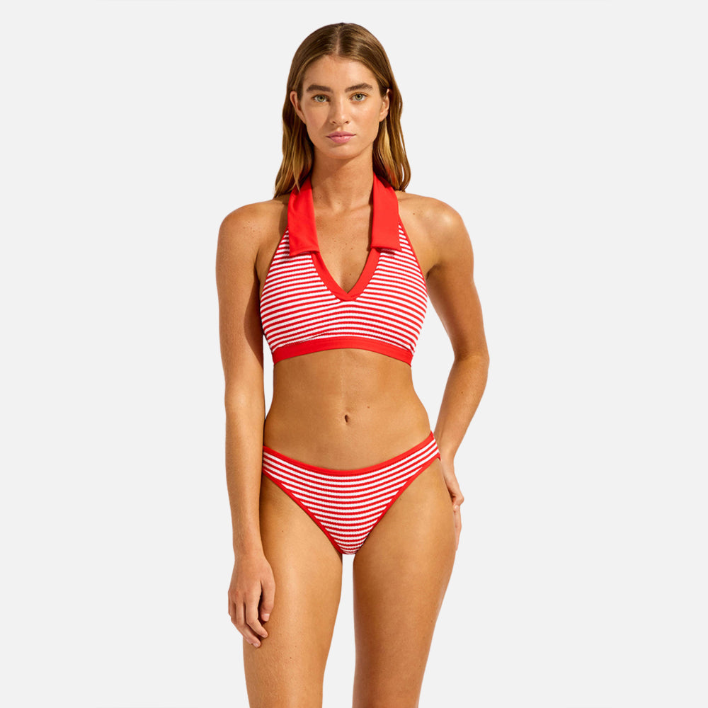 Clubhouse Halter Top With Collar Bikini Top - Women