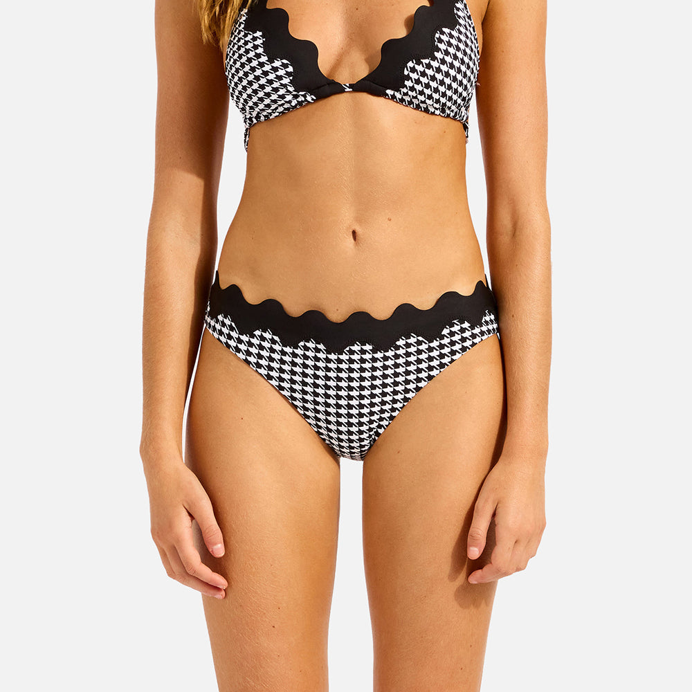Gia Check Ric Rac Hipster Bikini Bottom - Women