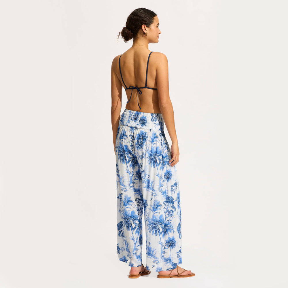 Marbella Shirred Waist Wrap Pant - Women