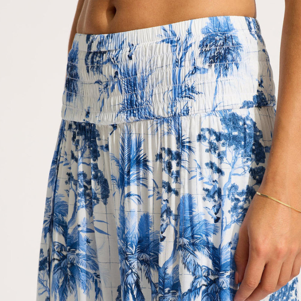 Marbella Shirred Waist Wrap Pant - Women