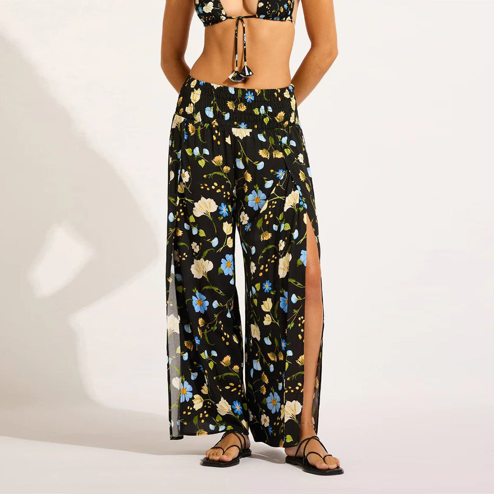 Modern Romance Shirred Waist Wrap Pant - Women