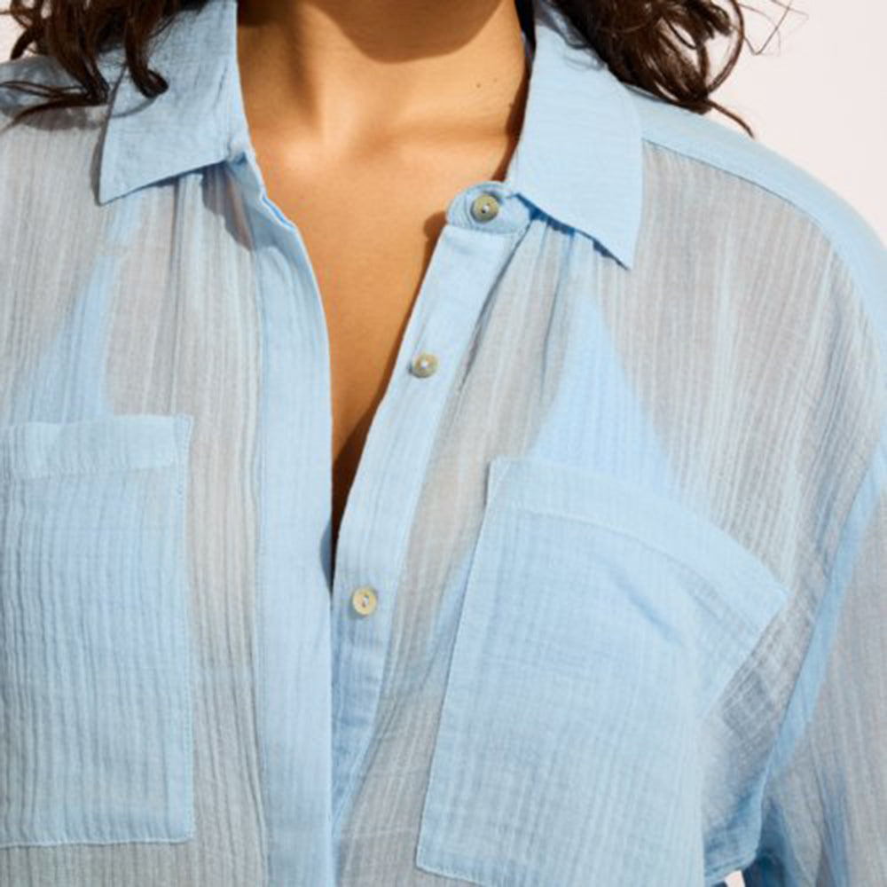 Beach Edit Crinkle Twill Beach Shirt - Women