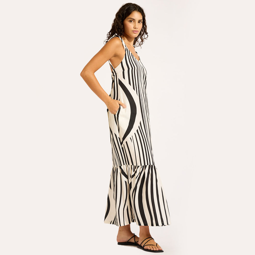 Coastline Tie Back Maxi Dress - Women