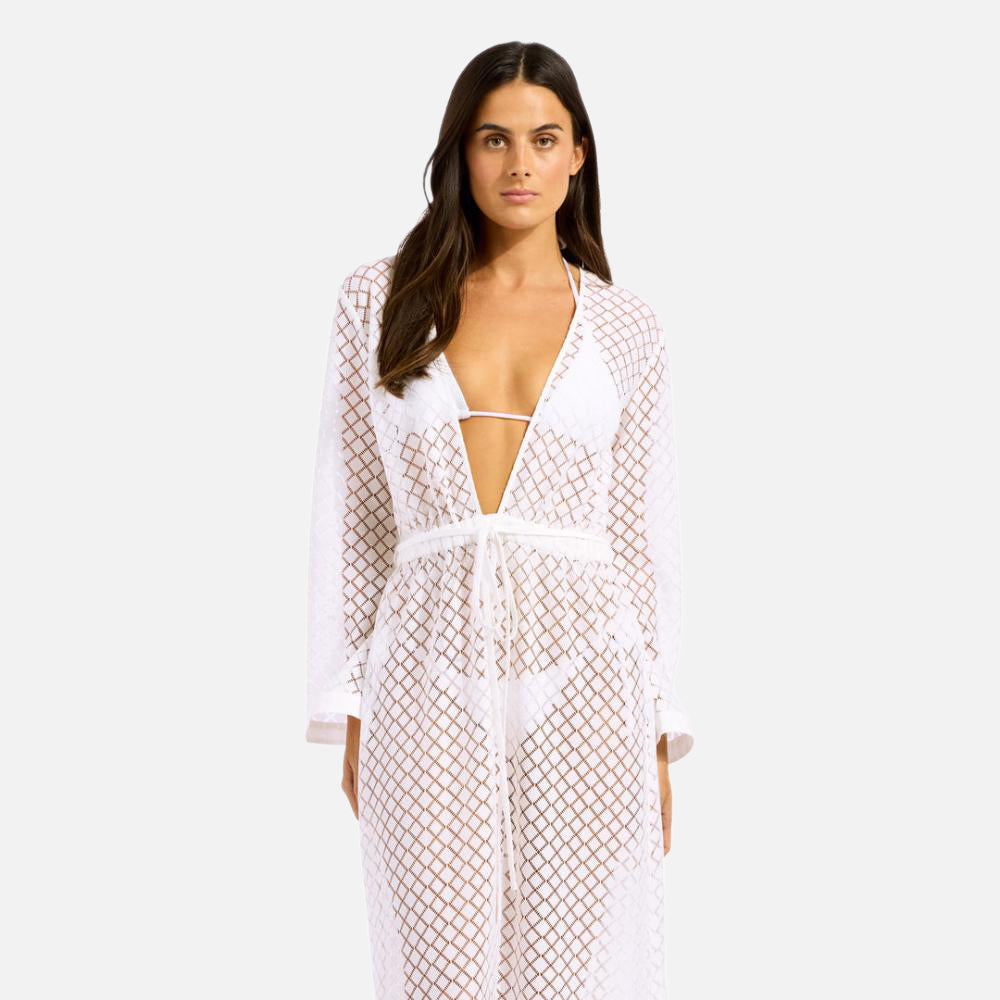 Beach Edit Gathered Lace Cover-Up - Women