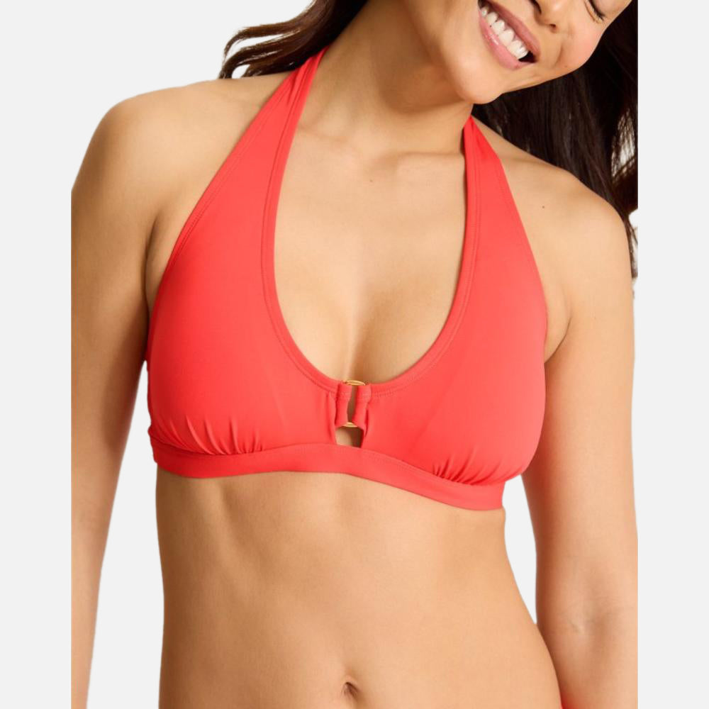 Pearl Halter Cutout Bikini Top - Women