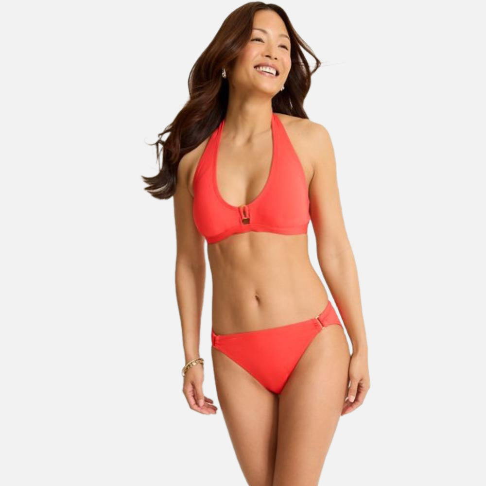 Pearl Halter Cutout Bikini Top - Women