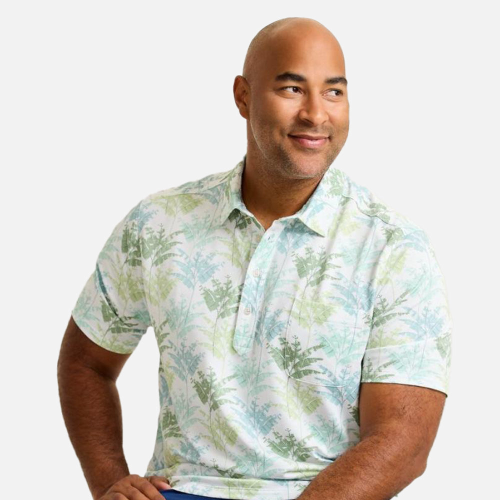 San Lucio Verde Palms Polo Stretch Knit Polo - Men