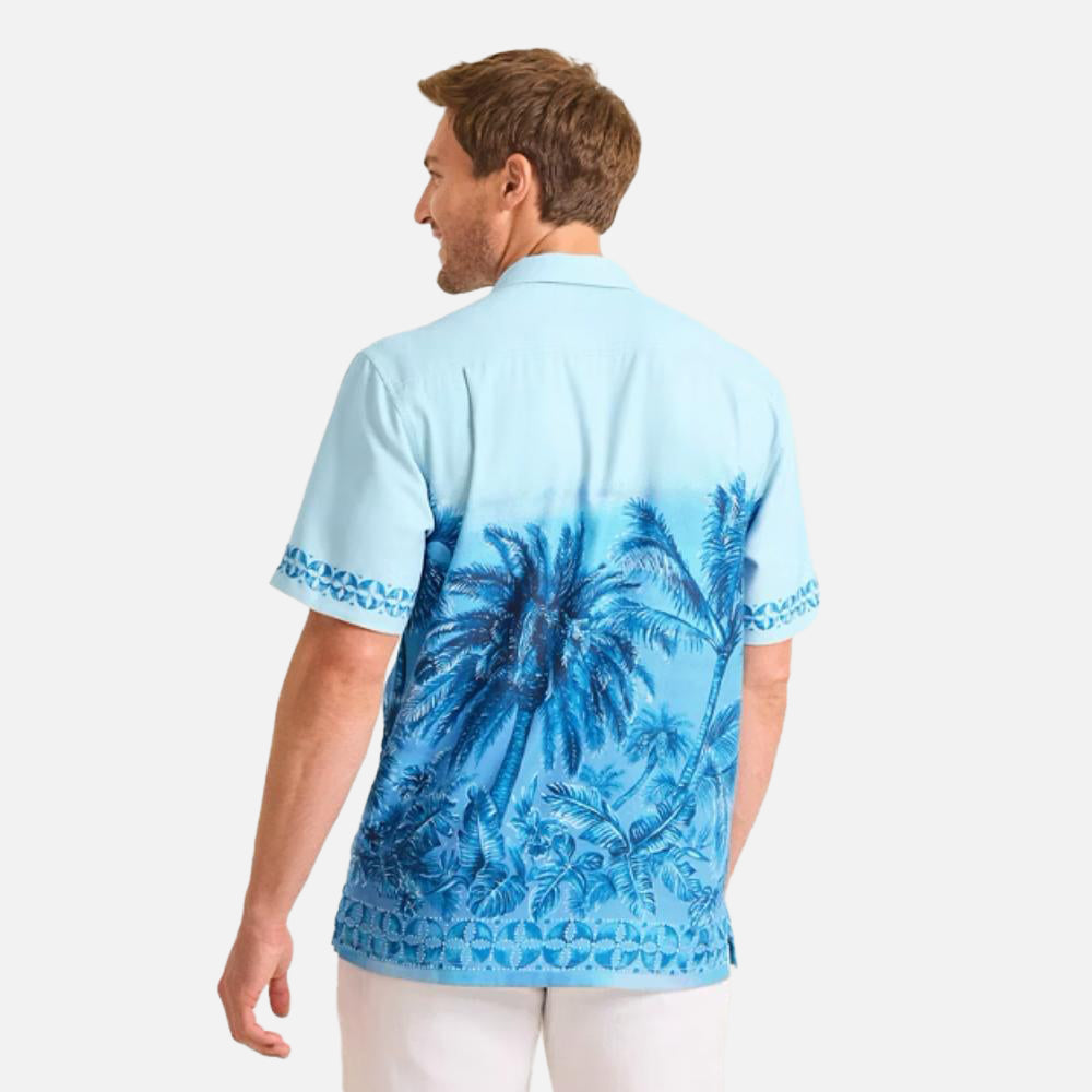 Hibiscus Hues Silk Camp Shirt - Men