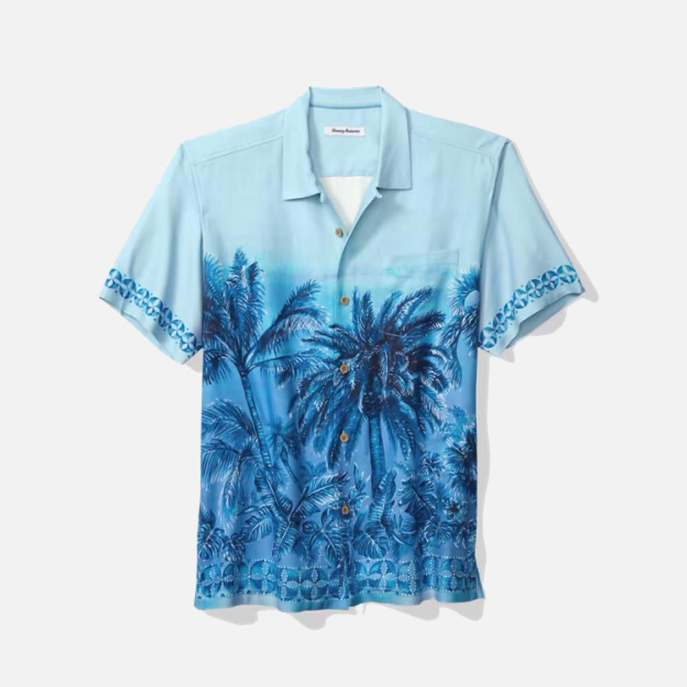 Hibiscus Hues Silk Camp Shirt - Men