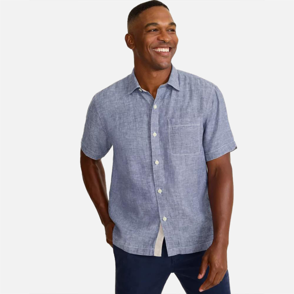 Paradise Breezer Linen Short-Sleeve Shirt - Men