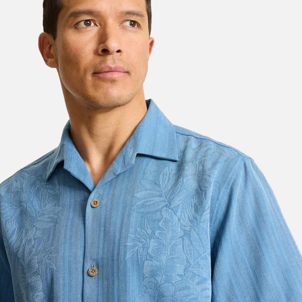 Maui Border Silk Camp Shirt - Men