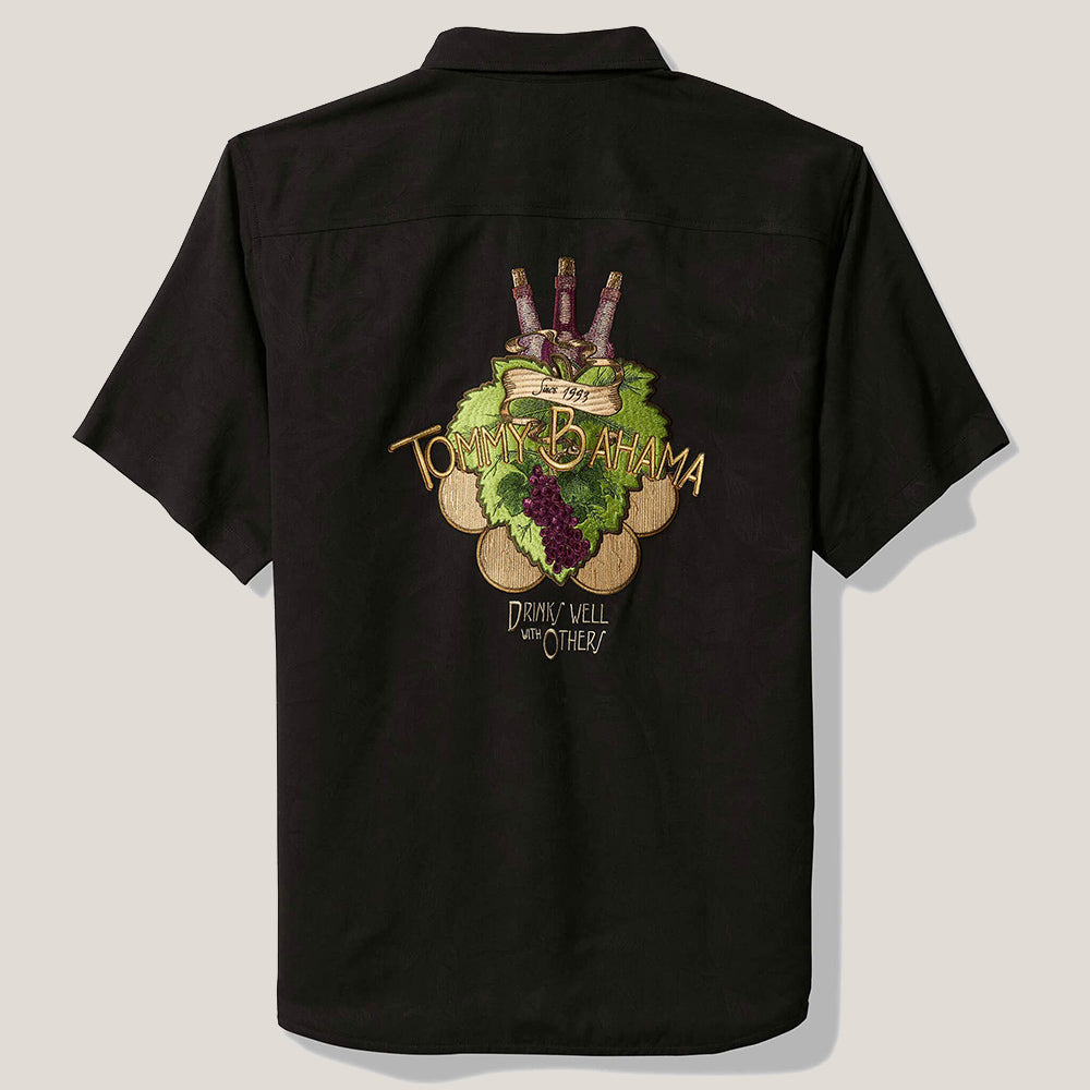 Drinks Well With Others Embroidered Silk Camp Shirt - Men