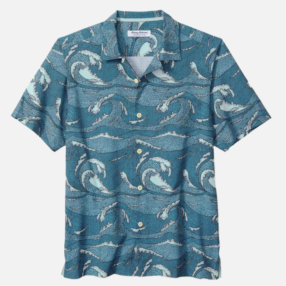 Bahama Coast Wavescape Oasis IslandZone Camp Shirt - Men