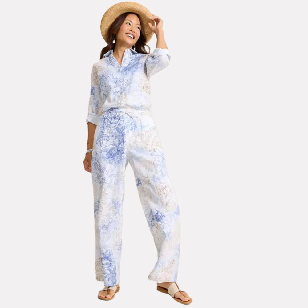 Two Palms Dolce Bay High-Rise Linen Easy Pants - Women