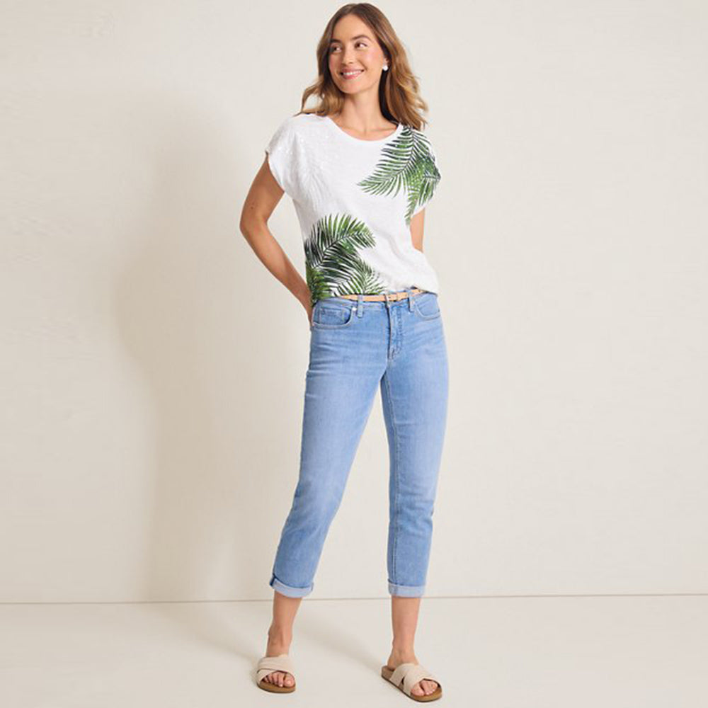 Leaf of Luxury Embellished Lux T-Shirt - Women