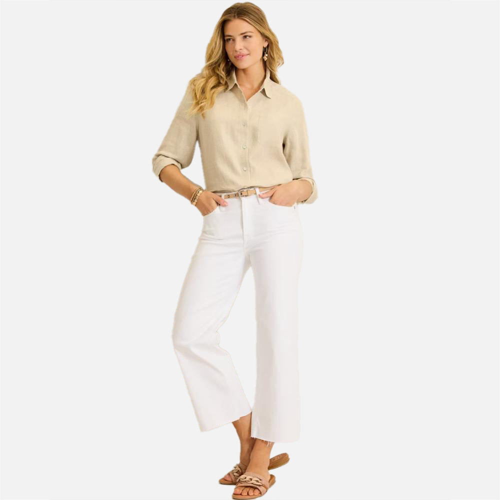 Coastalina Linen Relaxed Shirt - Women