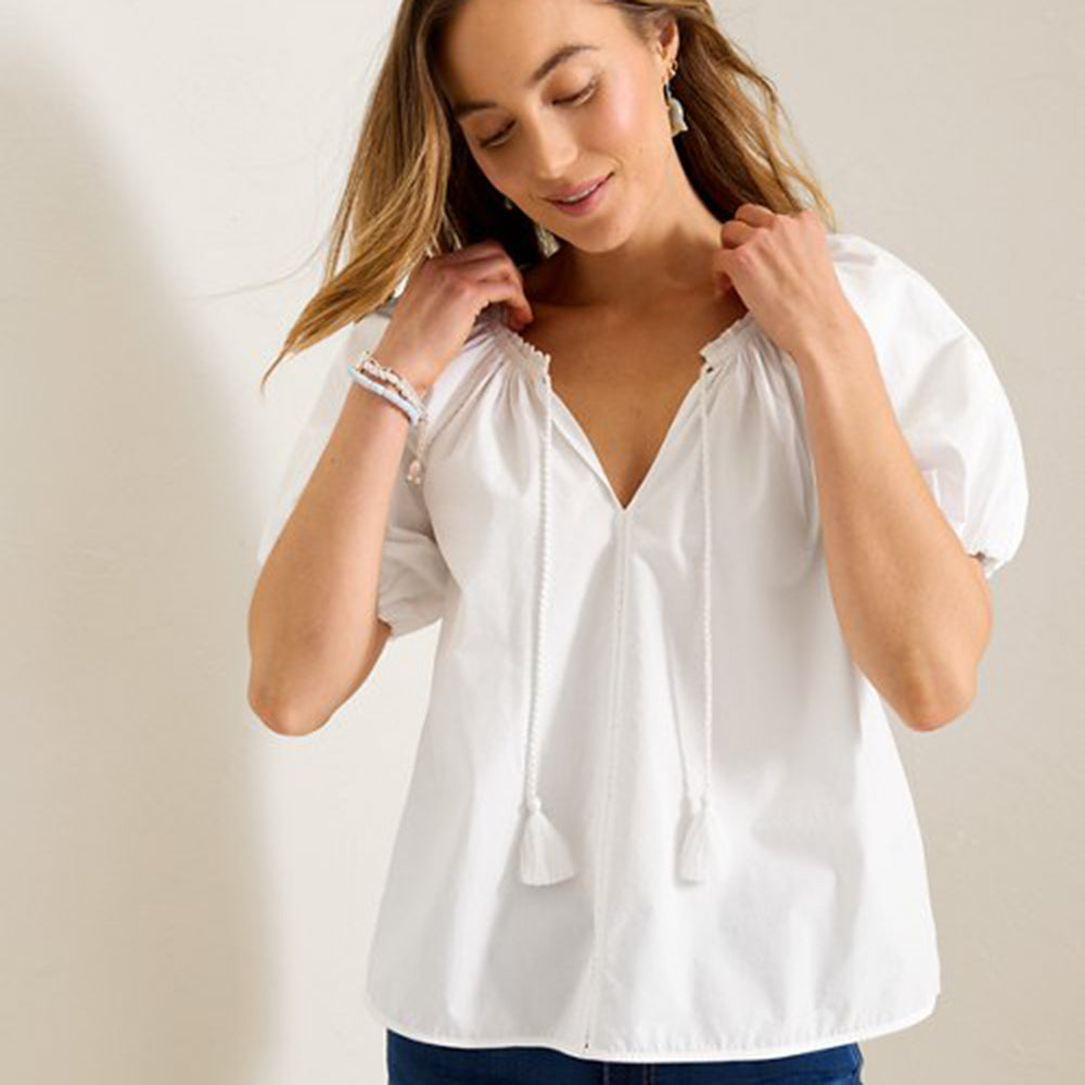 Oceana Isle Puff-Sleeve Top - Women
