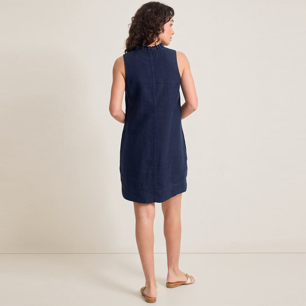 Two Palms Double-Ruffle Linen Dress - Women