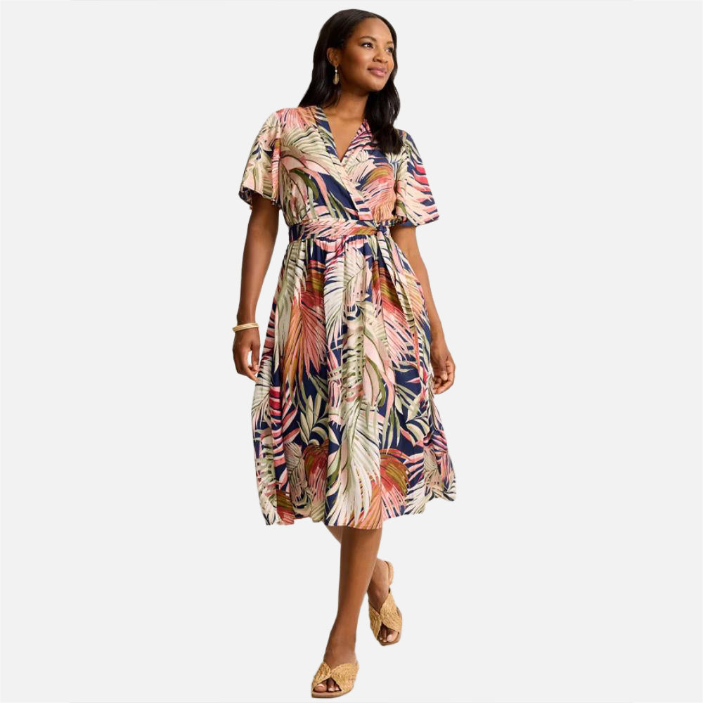 Palm Canyon Short-Sleeve Midi Dress - Women