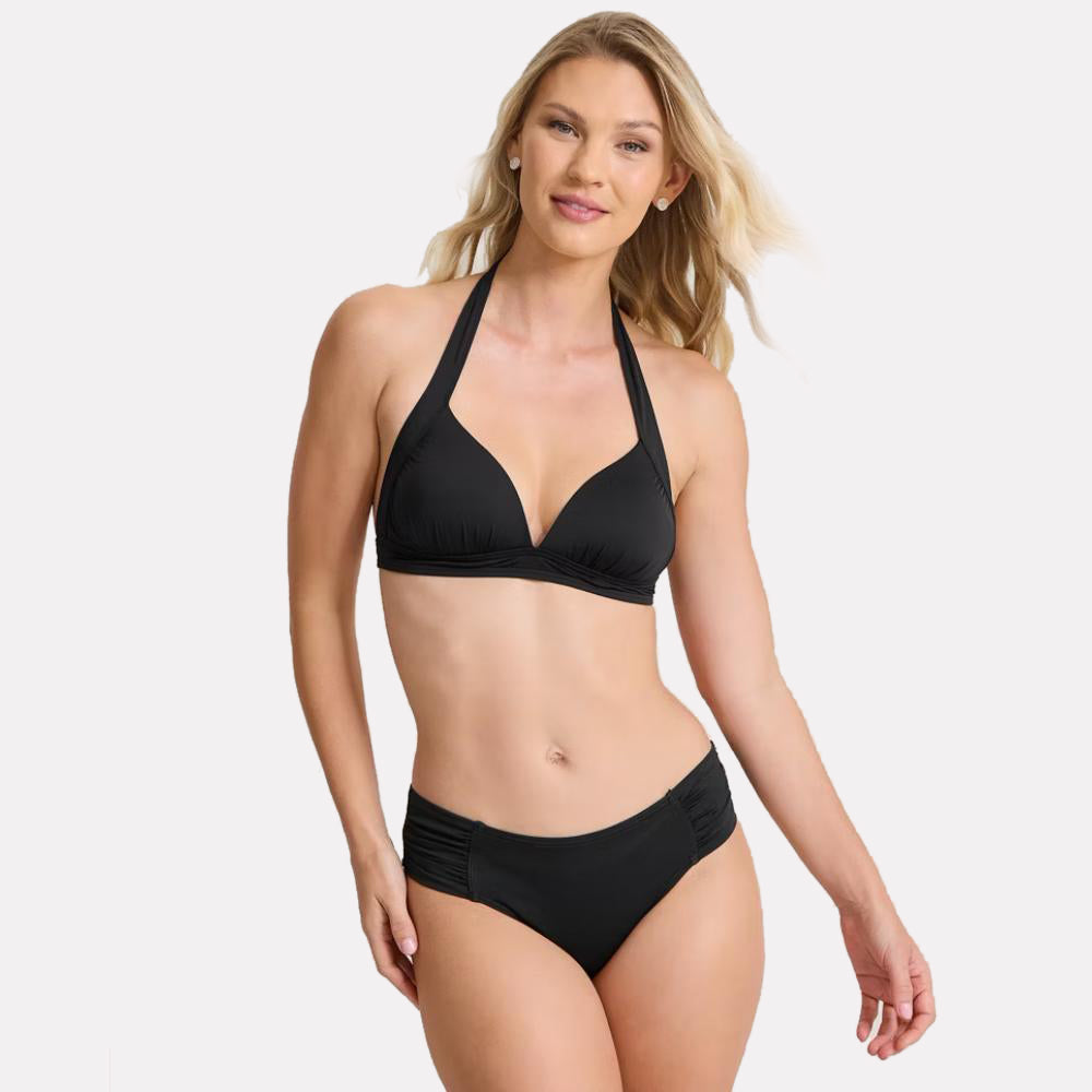 Pearl High-Waist Side-Shirred Bikini Bottoms - Women