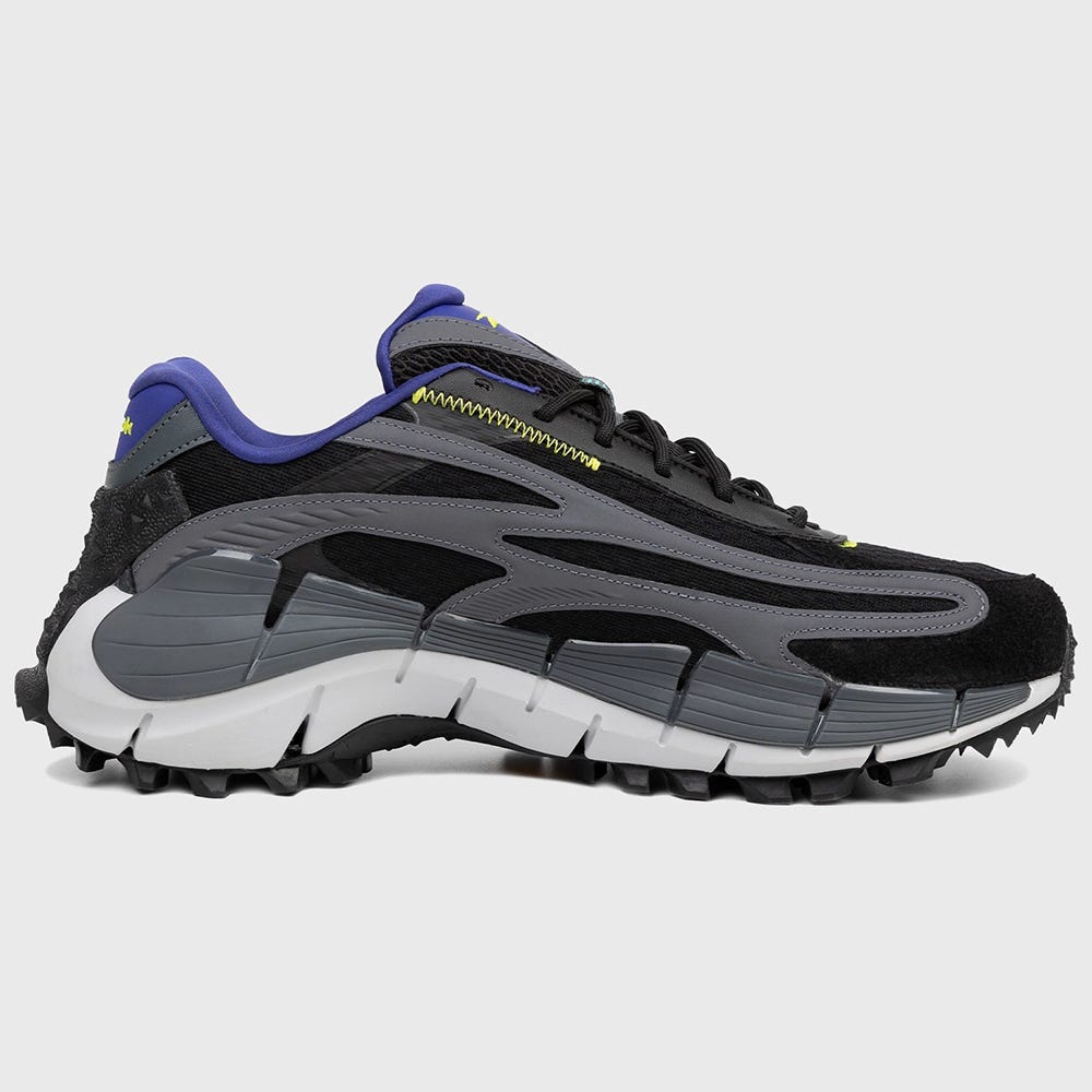 Reebok Zig Kinetica 2.5X Shoes In Black/Pure Grey 7/Pure Grey 3
