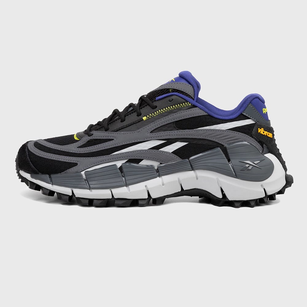 Reebok Zig Kinetica 2.5X Shoes In Black/Pure Grey 7/Pure Grey 3