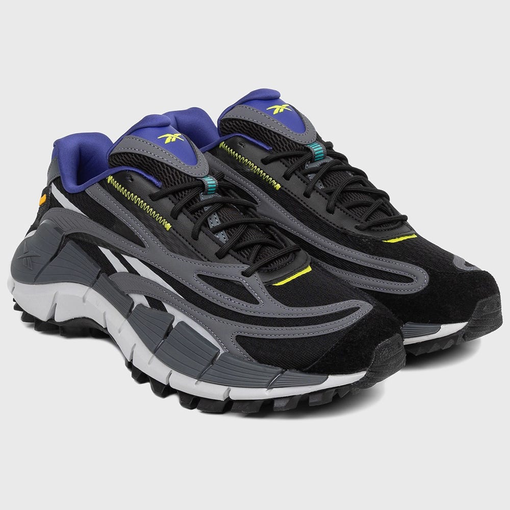 Reebok Zig Kinetica 2.5X Shoes In Black/Pure Grey 7/Pure Grey 3