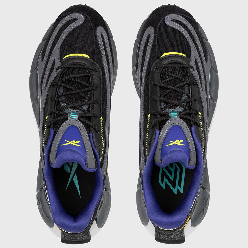 Reebok Zig Kinetica 2.5X Shoes In Black/Pure Grey 7/Pure Grey 3
