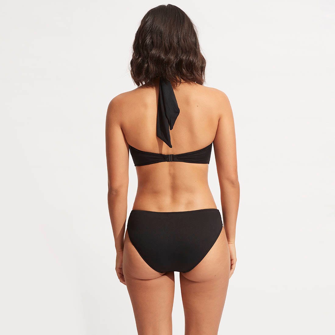 Seafolly Halter Bandeau In Black - 6