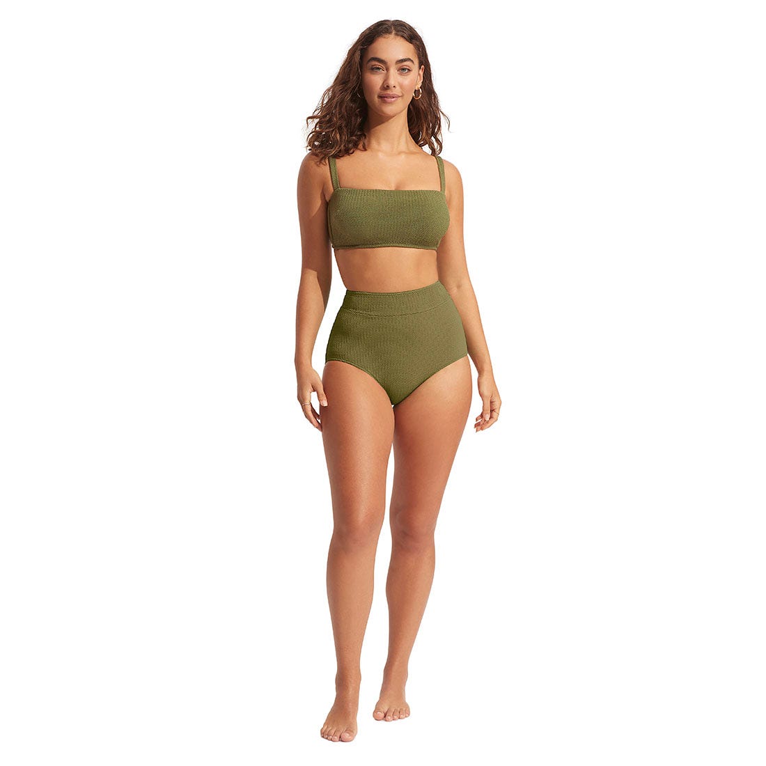 Seafolly High Waisted Pant In Khaki - 6