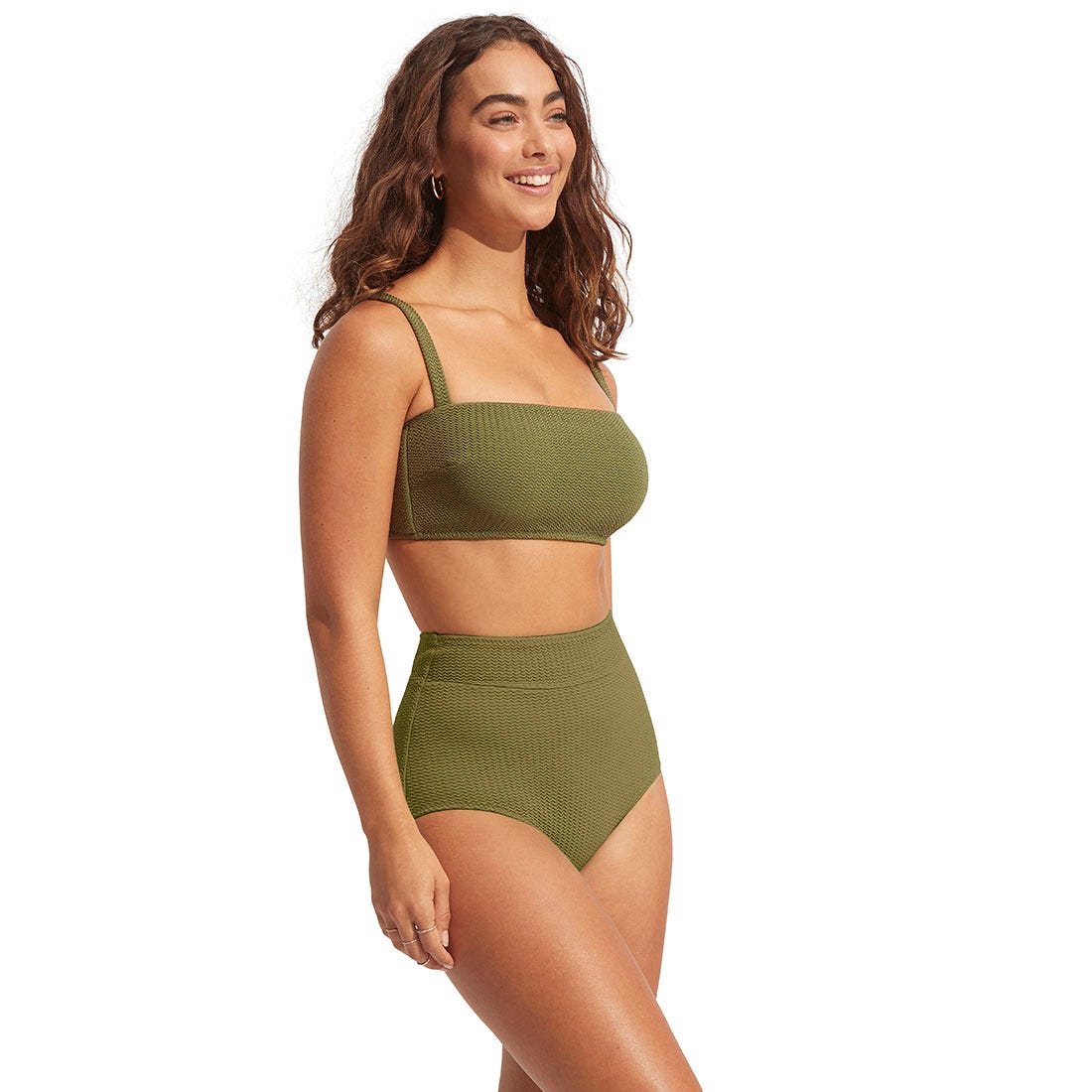 Seafolly High Waisted Pant In Khaki - 6