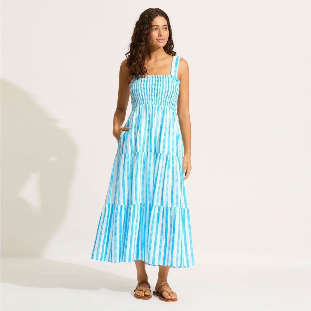 Shirred Midi Dress - Women