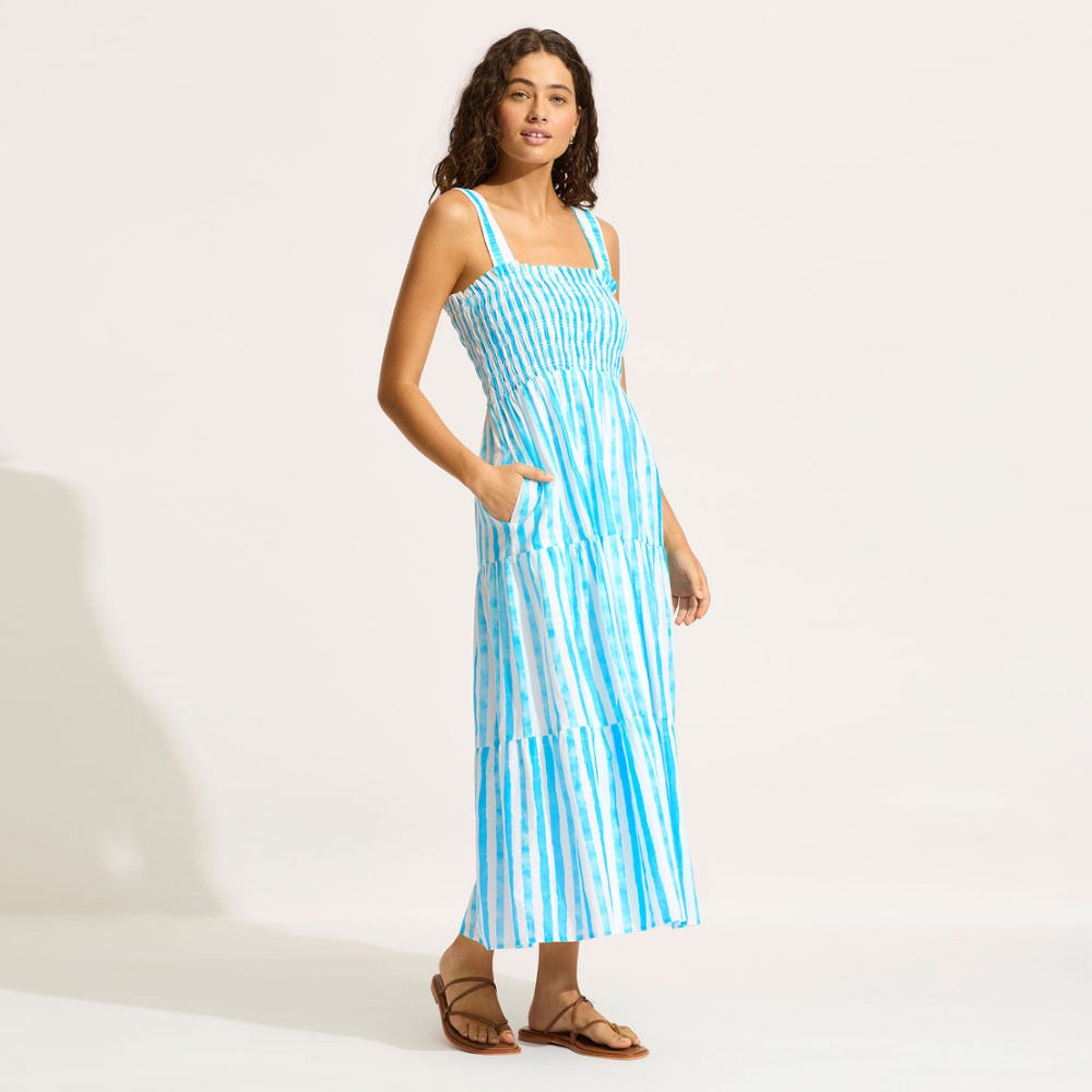 Shirred Midi Dress - Women