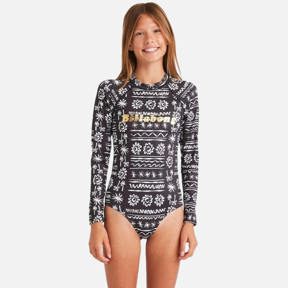 Lost On You Long Sleeve Bodysuit Rash Vest - Kids
